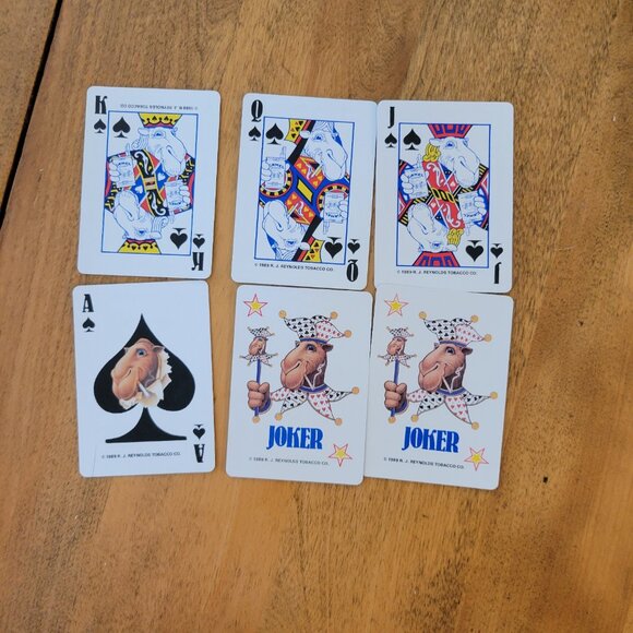 Vintage 1989 RJ Reynolds JOE CAMEL Smooth Character PLAYING CARDS Complete DECK - Picture 6 of 7